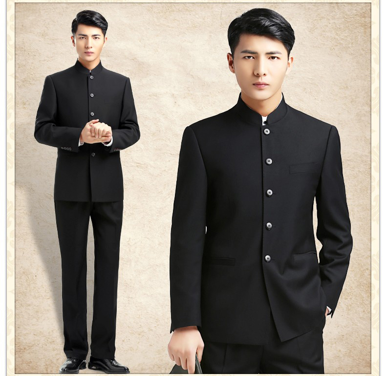 時(shí)尚匠心啟航閱讀中華立領(lǐng)男青年修身中山裝