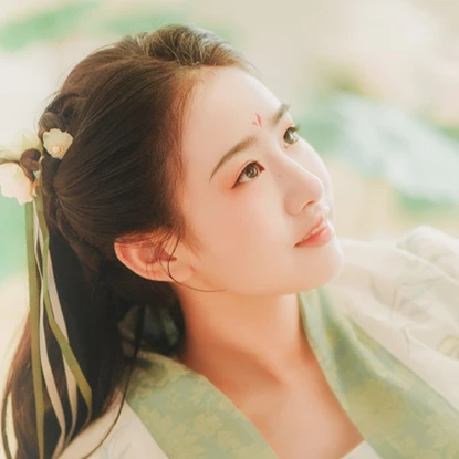 小清新漢服少女頭像，唯美古風(fēng)真人頭像