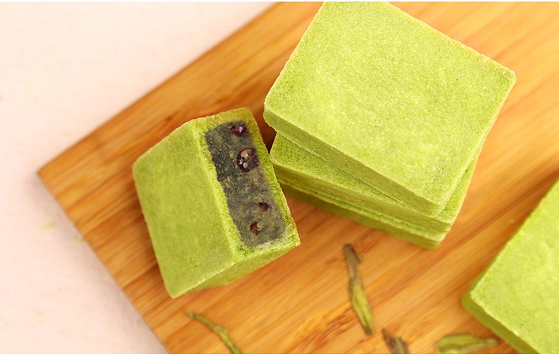 杭州特產(chǎn)美食糕點(diǎn)，特色手工抹茶點(diǎn)心龍井酥
