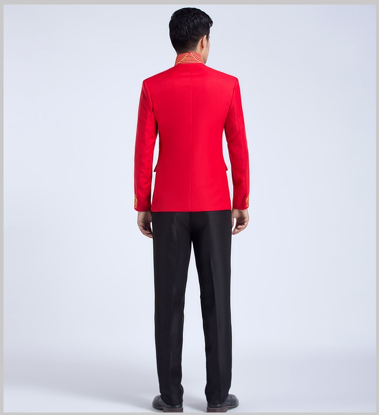 四季中式立領(lǐng)主持禮服，男士改良中山裝