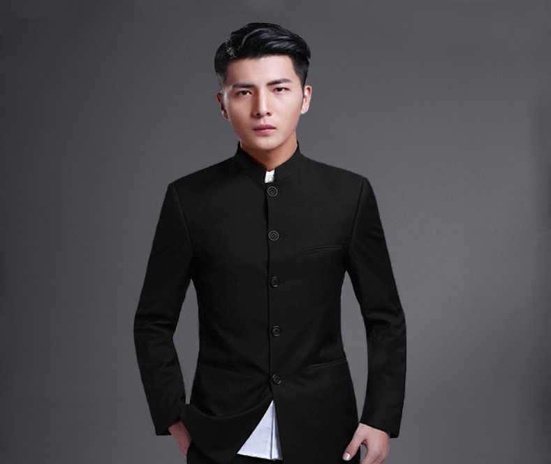 時(shí)尚匠心啟航閱讀立領(lǐng)休閑男士中山裝