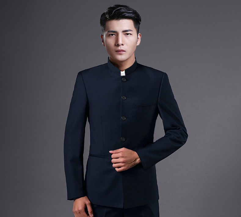 時(shí)尚匠心啟航閱讀立領(lǐng)休閑男士中山裝