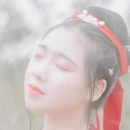 紅衣少女頭像，唯美古風(fēng)女子真人頭像