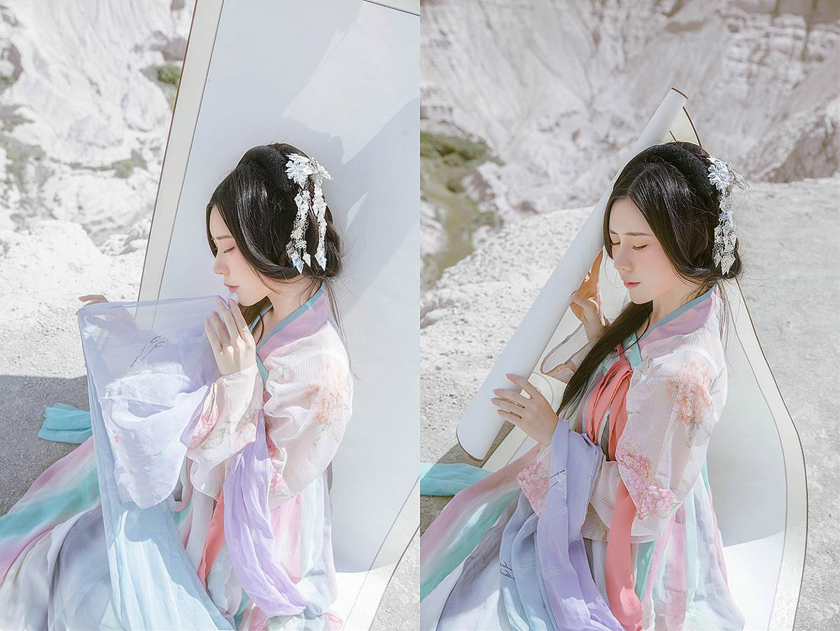 古風(fēng)雪山孤寂·古裝人像攝影