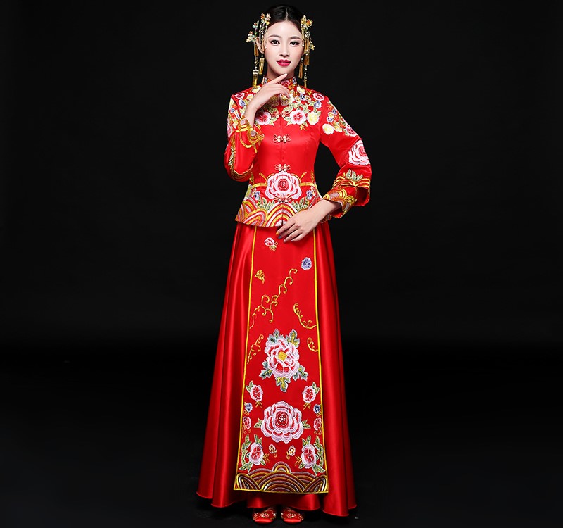 傳統(tǒng)經典中式禮服，東方之美新娘禮服