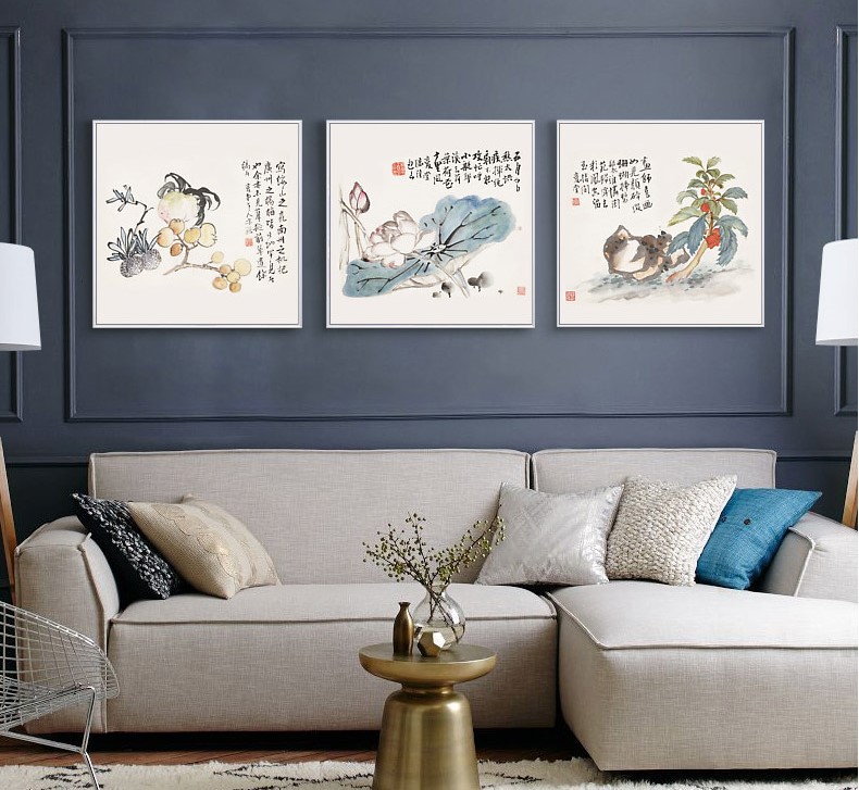 十款匠心啟航閱讀裝飾畫，新中式中國水墨客廳掛畫
