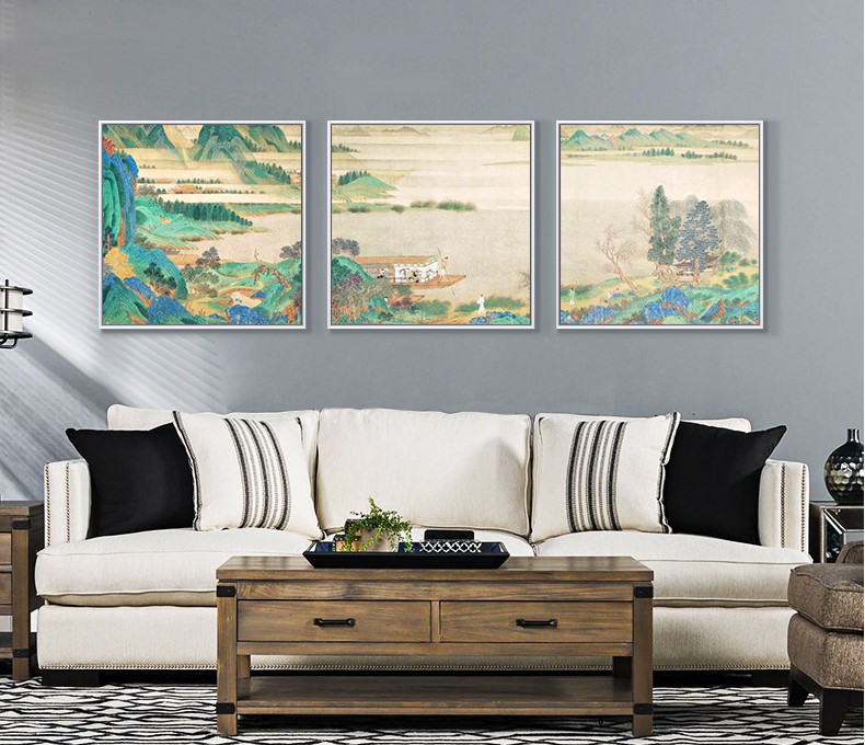 十款匠心啟航閱讀裝飾畫，新中式中國水墨客廳掛畫