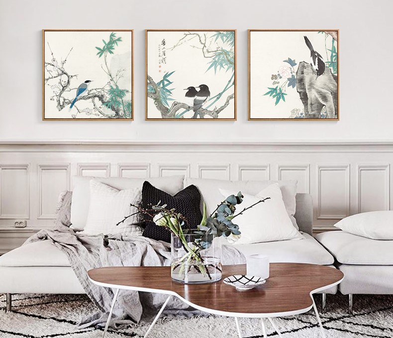 十款匠心啟航閱讀裝飾畫(huà)，新中式中國(guó)水墨客廳掛畫(huà)