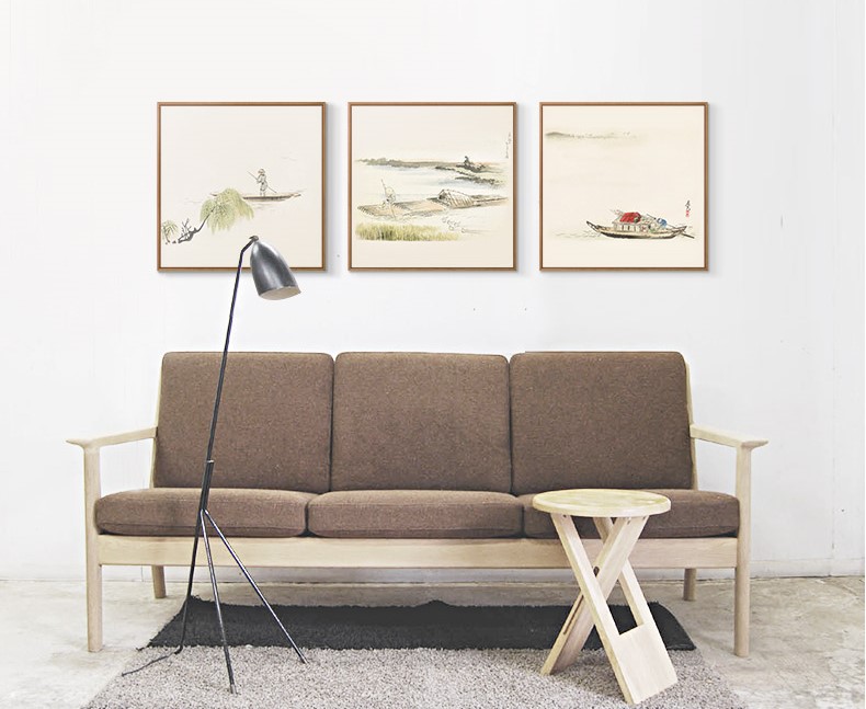 十款匠心啟航閱讀裝飾畫(huà)，新中式中國(guó)水墨客廳掛畫(huà)