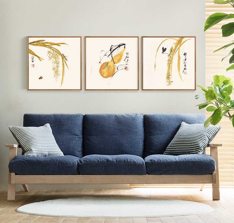 十款匠心啟航閱讀裝飾畫(huà)，新中式中國(guó)水墨客廳掛畫(huà)