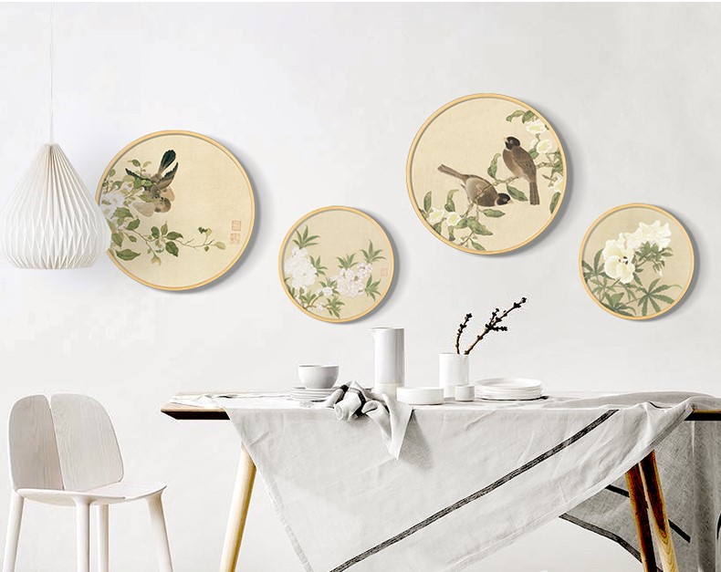 匠心啟航閱讀圓形花鳥國(guó)畫裝飾畫