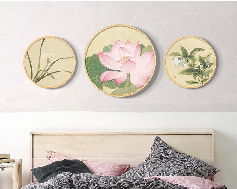 匠心啟航閱讀圓形花鳥國(guó)畫裝飾畫