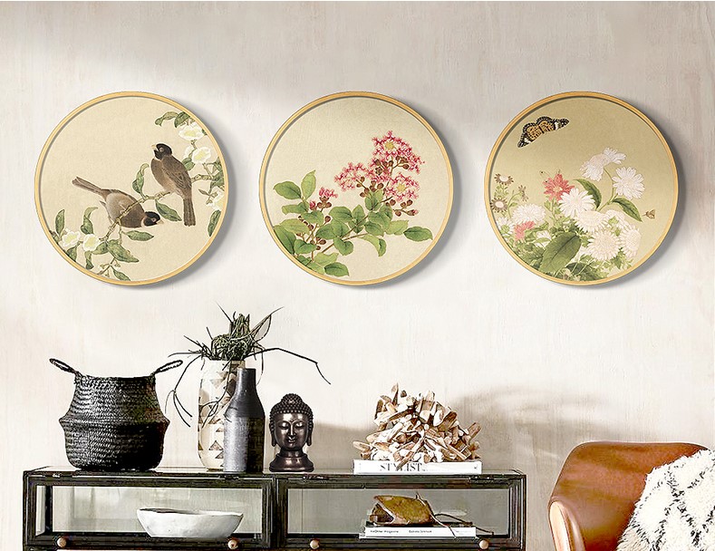 匠心啟航閱讀圓形花鳥國(guó)畫裝飾畫