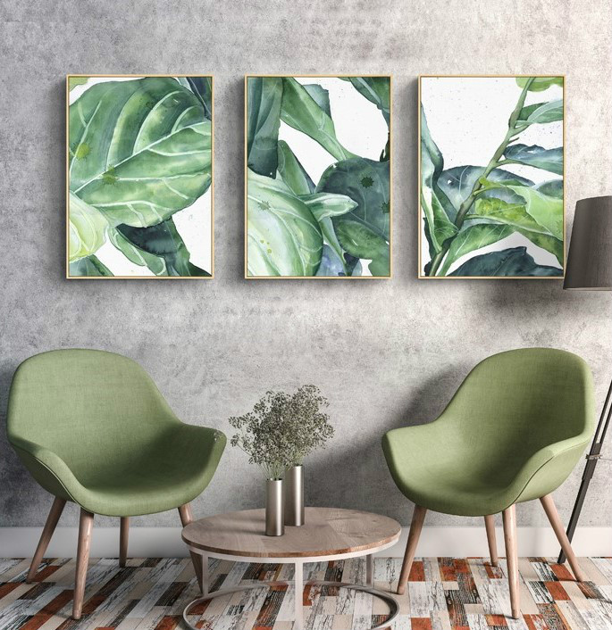 熱帶雨林樹(shù)葉藝術(shù)裝飾畫(huà)