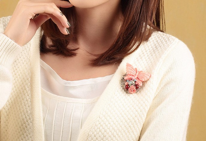 蝶舞匠心啟航閱讀古典胸針，古風(fēng)毛衣胸花