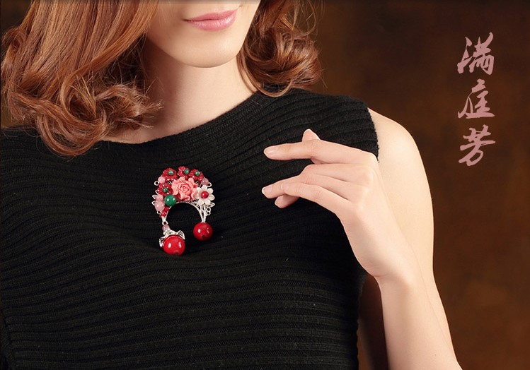 貝殼花朵古典匠心啟航閱讀胸針，復(fù)古風(fēng)胸花