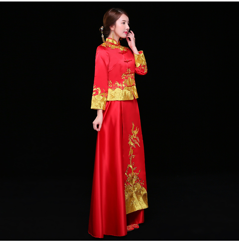 古典喜服中式禮服，秀禾服新娘結(jié)婚禮服