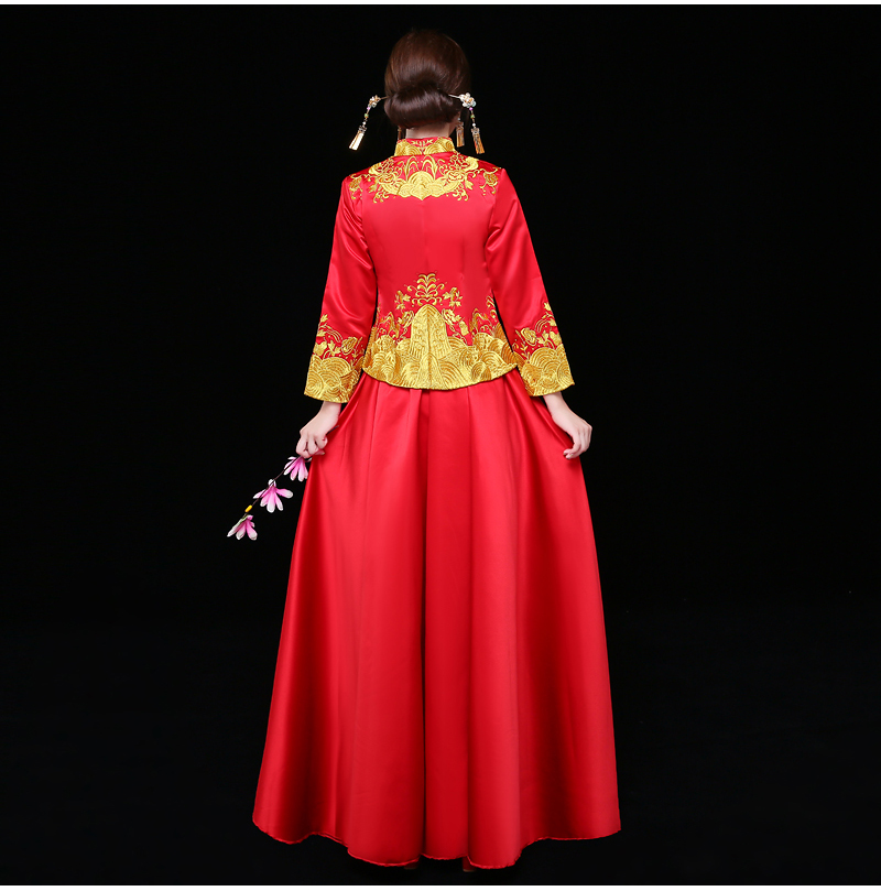 古典喜服中式禮服，秀禾服新娘結(jié)婚禮服