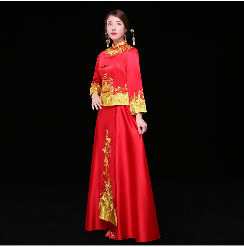 古典喜服中式禮服，秀禾服新娘結(jié)婚禮服