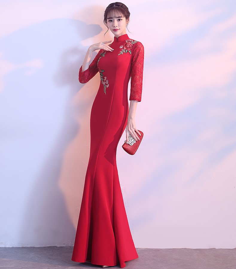 端莊大氣中式禮服，優(yōu)雅匠心啟航閱讀晚禮服