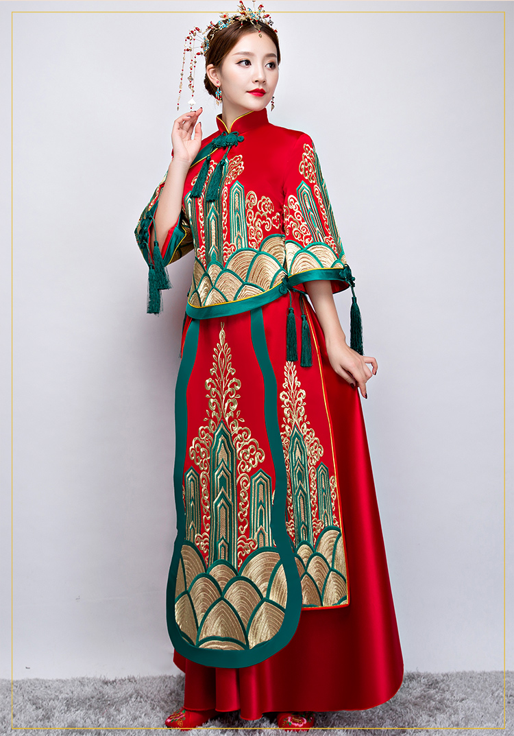 匠心啟航閱讀秀禾服中式禮服，新娘結(jié)婚禮服