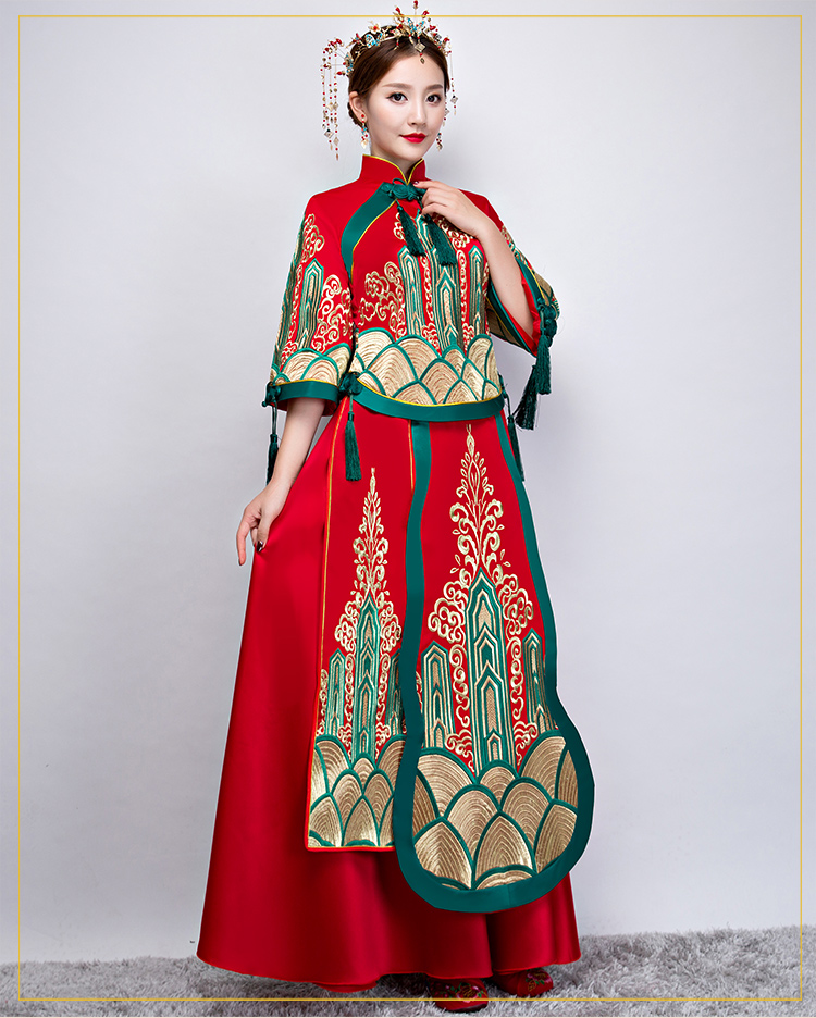 匠心啟航閱讀秀禾服中式禮服，新娘結(jié)婚禮服