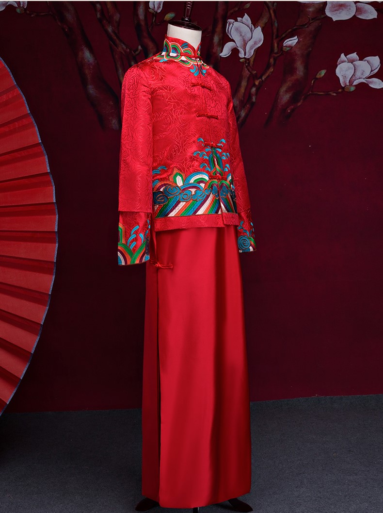 匠心啟航閱讀男士中式禮服，匠心啟航閱讀新郎結(jié)婚禮服