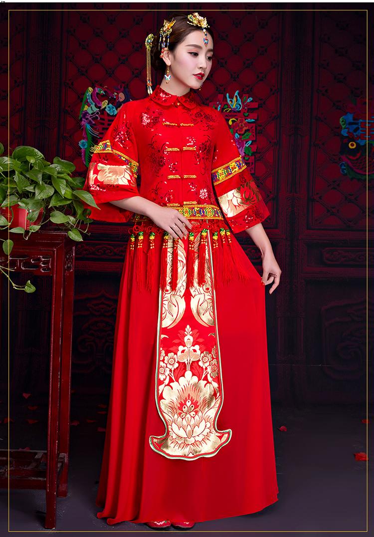 復(fù)古秀禾服中式禮服，匠心啟航閱讀新娘結(jié)婚禮服