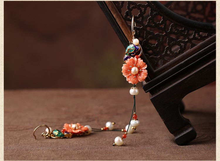 一生有你耳環(huán)，貝殼雕花首飾