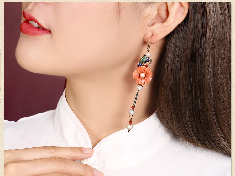 一生有你耳環(huán)，貝殼雕花首飾