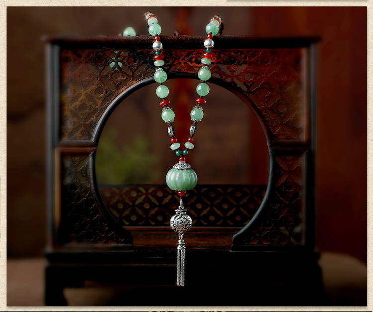 福運綿綿毛衣鏈，華美復古項鏈首飾