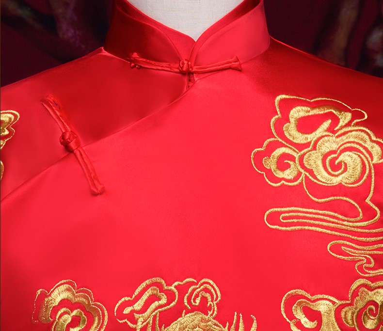 金龍男士古裝中式禮服，復(fù)古匠心啟航閱讀新郎禮服