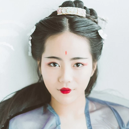 金魚妖艷的女子頭像，唯美古風(fēng)真人頭像