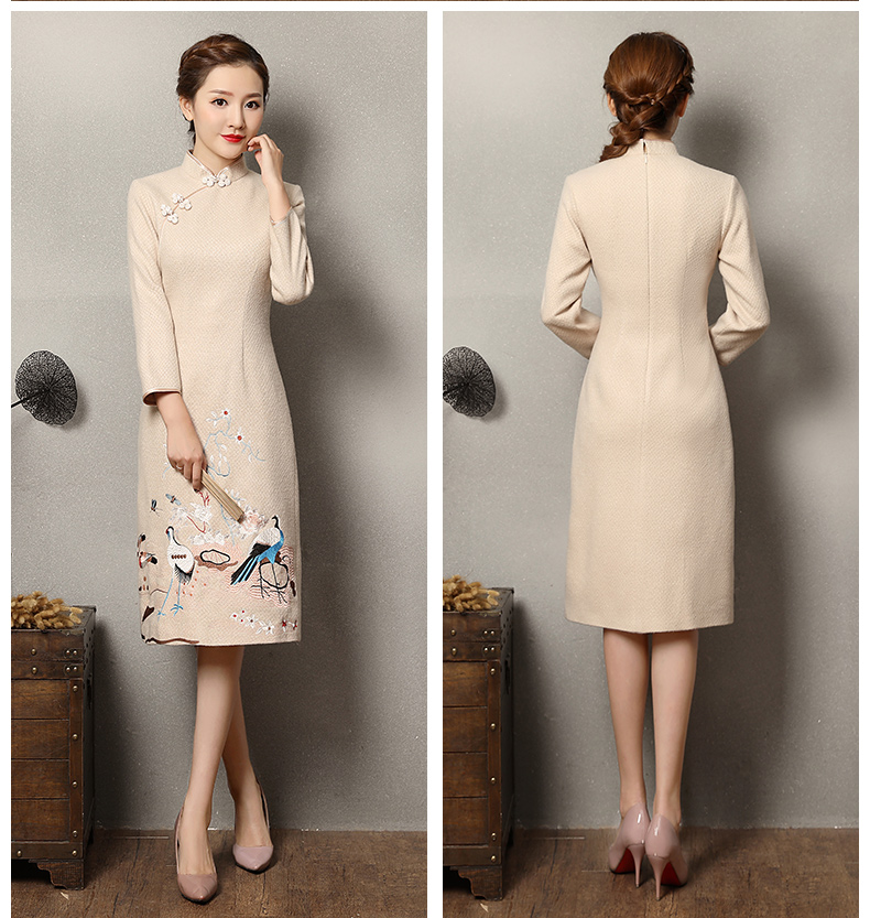 錦鶴刺繡旗袍，匠心啟航閱讀旗袍裙