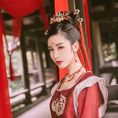 紅佛女子頭像，唯美古風(fēng)真人頭像