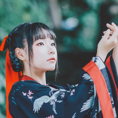 俏皮可愛(ài)漢服女子頭像，唯美古風(fēng)真人頭像