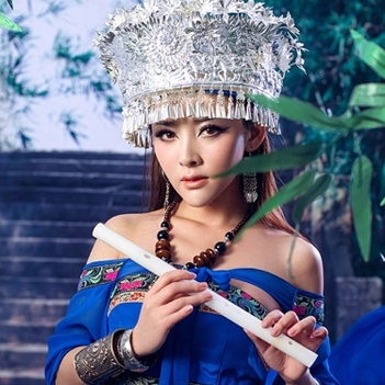 性感孔雀翎女生頭像，唯美古風(fēng)真人頭像