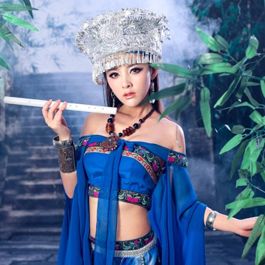 性感孔雀翎女生頭像，唯美古風(fēng)真人頭像