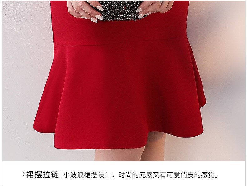 蕾絲花朵中式禮服，性感魚尾晚禮服