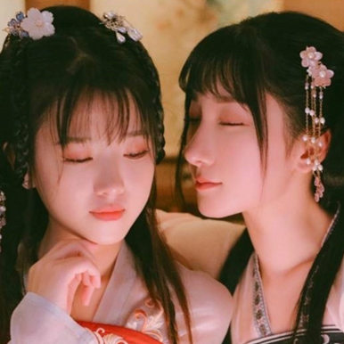 清新淡雅漢服閨蜜頭像，唯美古風(fēng)真人頭像