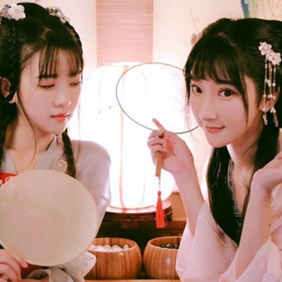 清新淡雅漢服閨蜜頭像，唯美古風(fēng)真人頭像