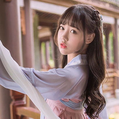 粉嫩小清新女生頭像，唯美古風(fēng)真人頭像