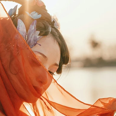 嫵媚嬌艷女子頭像，唯美古風(fēng)真人頭像