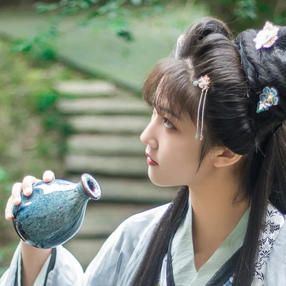 古典琵琶女子頭像，唯美古風(fēng)真人頭像