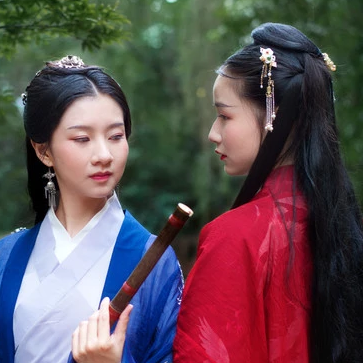 竹林閨蜜頭像，唯美古風真人頭像