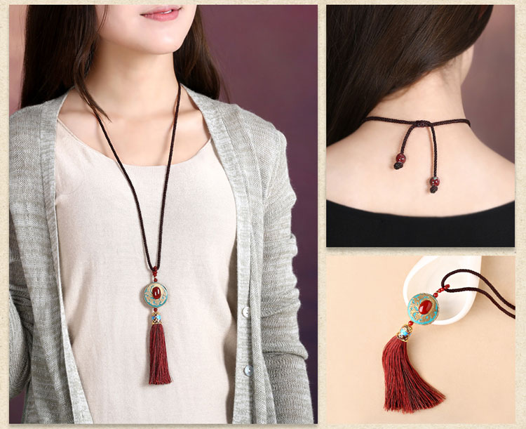 時(shí)尚匠心啟航閱讀流蘇吊墜毛衣鏈項(xiàng)鏈
