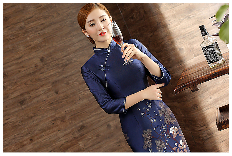 藍沁古典旗袍，復古唯美旗袍裙