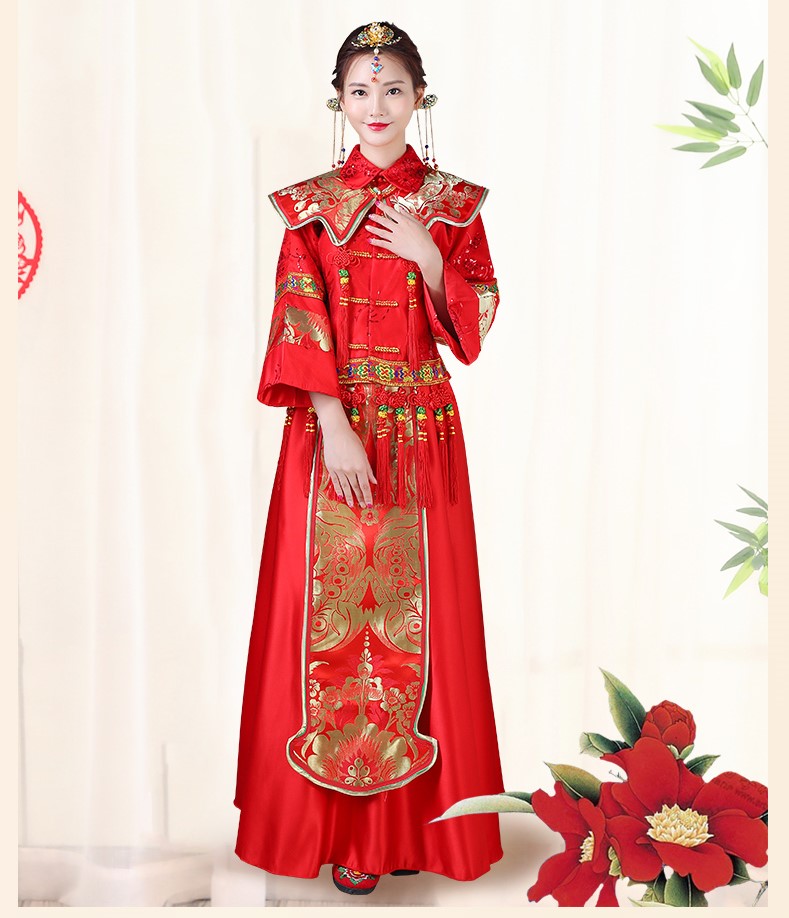 傳統(tǒng)古典刺繡中式禮服，匠心啟航閱讀唯美新娘禮服