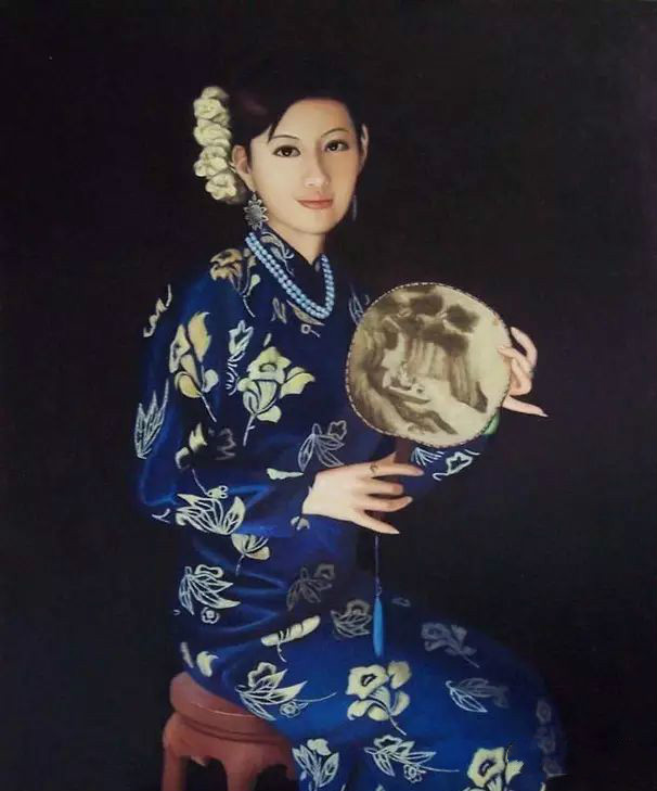 風(fēng)情萬(wàn)種的油畫(huà)旗袍女子！