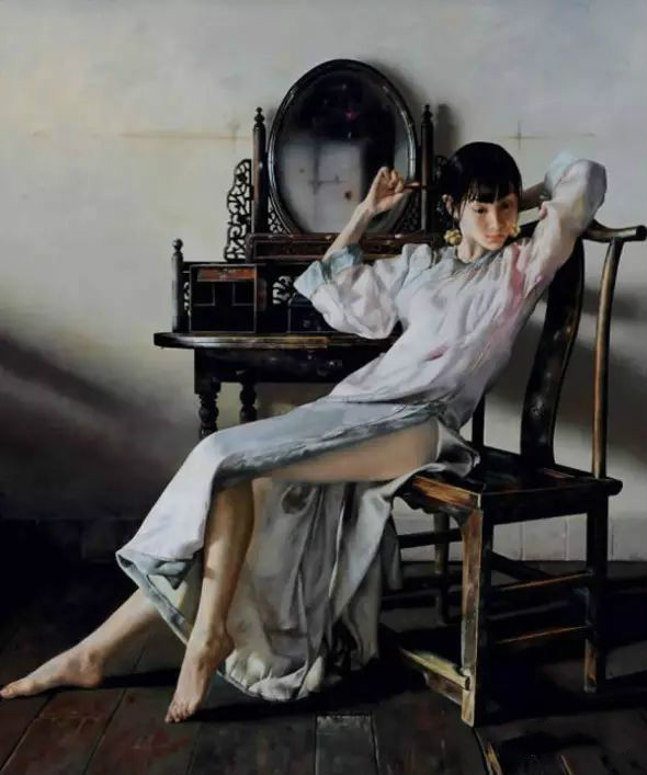 風(fēng)情萬(wàn)種的油畫(huà)旗袍女子！